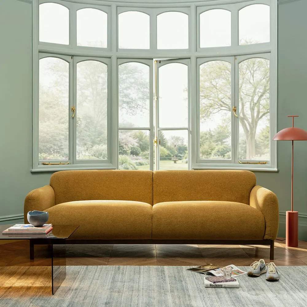 Connie 3 Seater Sofa, Yellow Fabric | Barker & Stonehouse 2