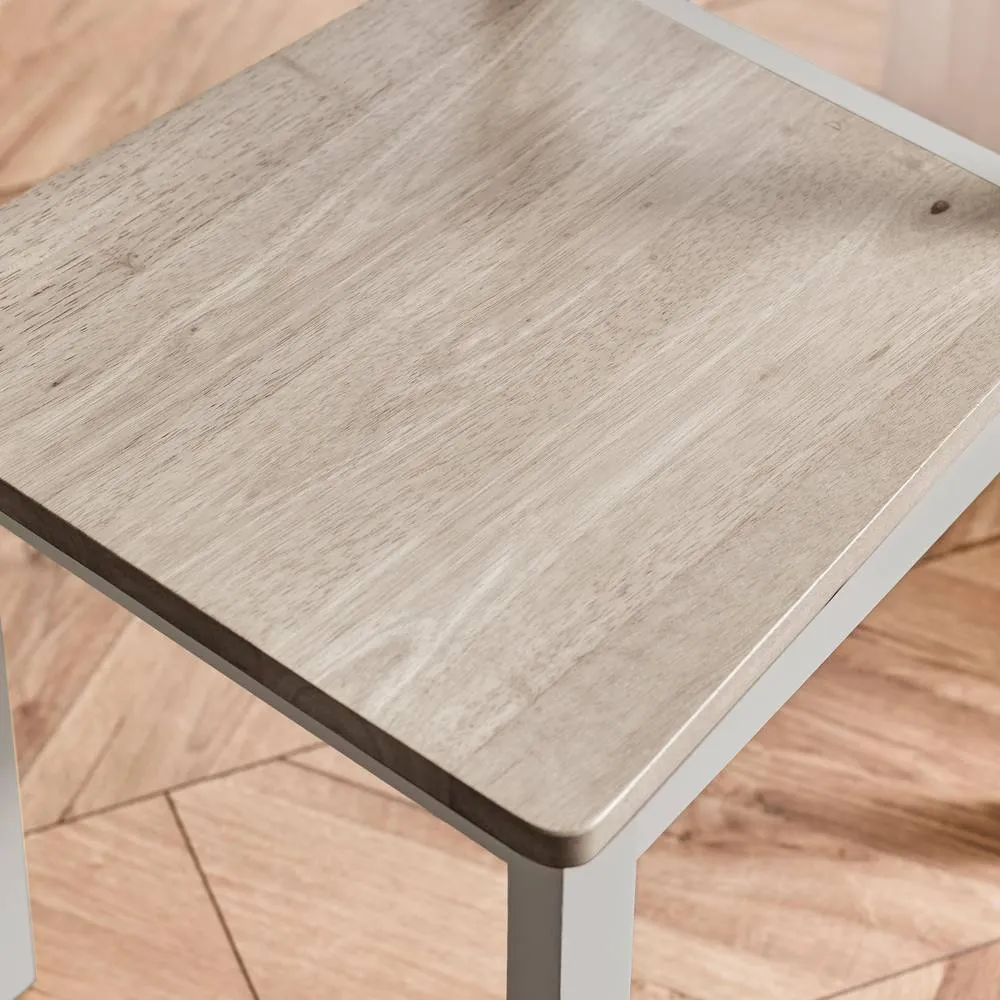 FurnitureboxUK 2x Whitby Whitewashed & Grey Solid Wood Dining Chairs in White 6
