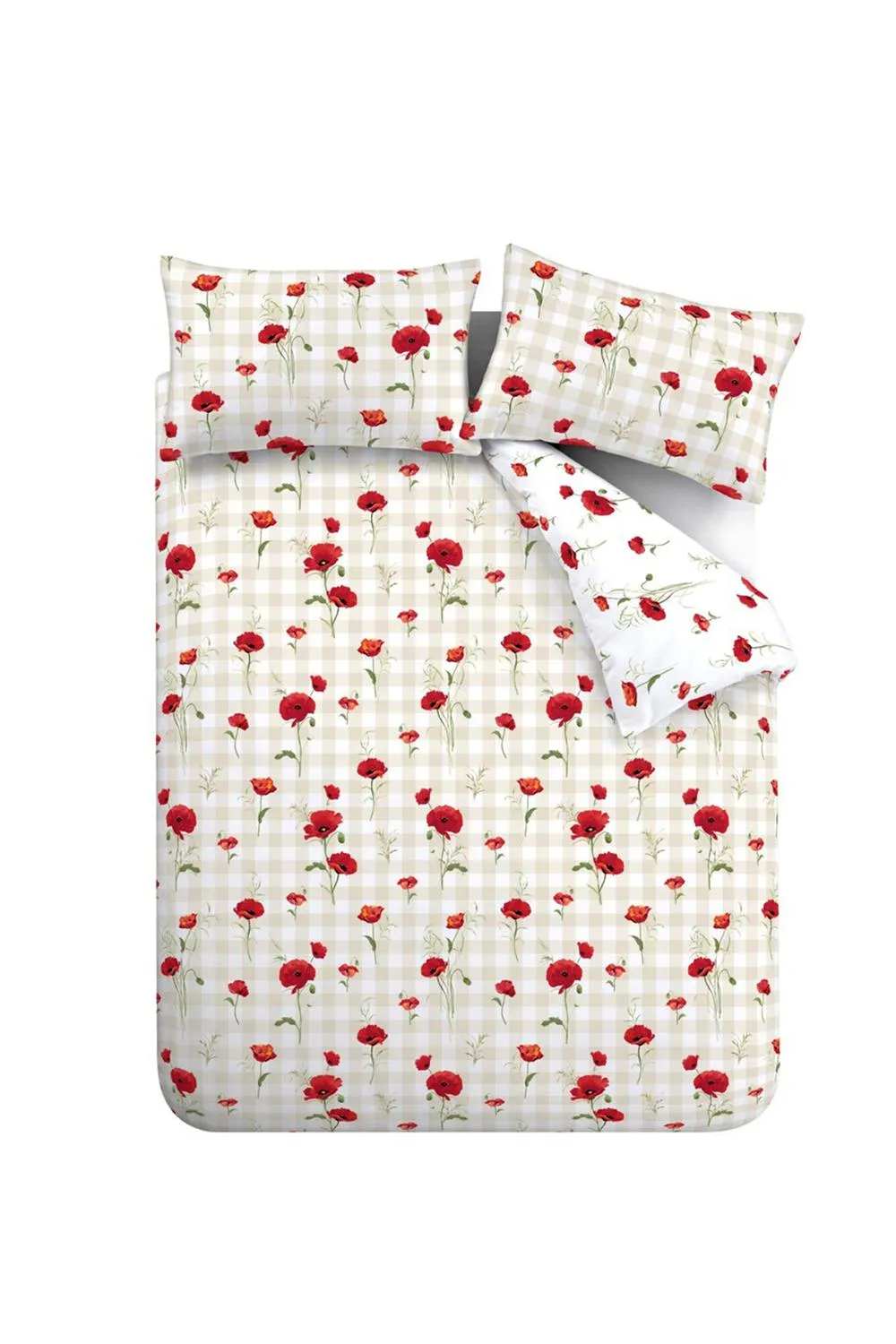 Catherine Lansfield Poppy Floral Reversible Duvet Cover Set in Red 5