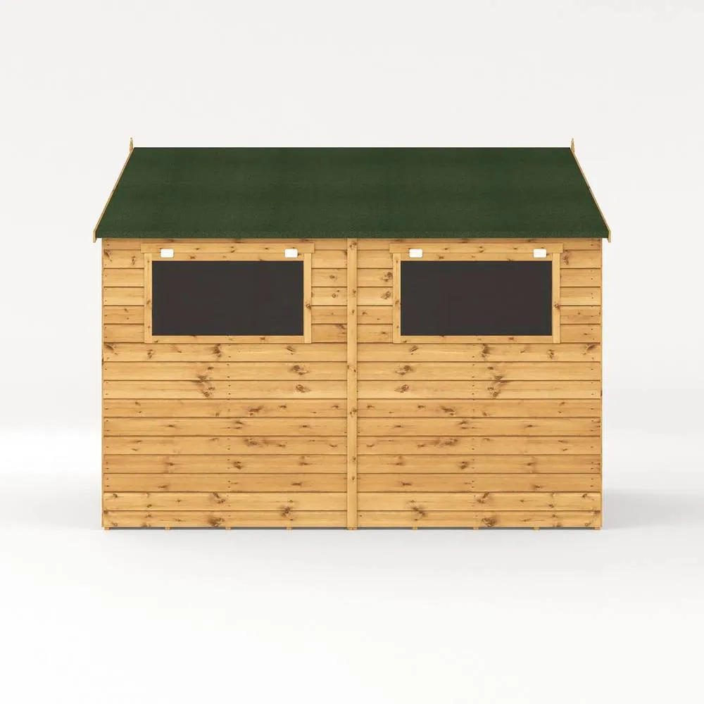 Mercia 10 x 10 Ft Premium Shiplap Apex Workshop - L308.2 x W322.7 x H252.4 cm in Brown 3