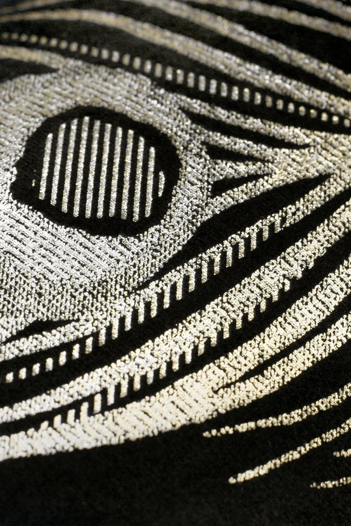 Laurence Llewelyn-Bowen 'Dandy' Metallic Feather Rectangular Filled Cushion in Black 2