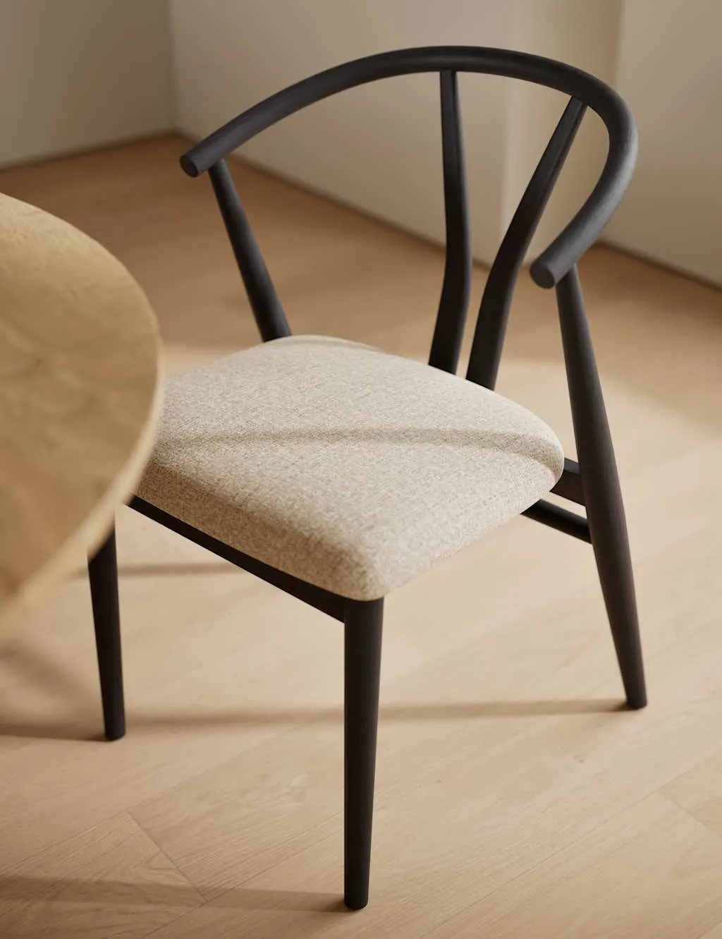 Gallery Direct Set of 2 Wishbone Dining Chairs Black Mix