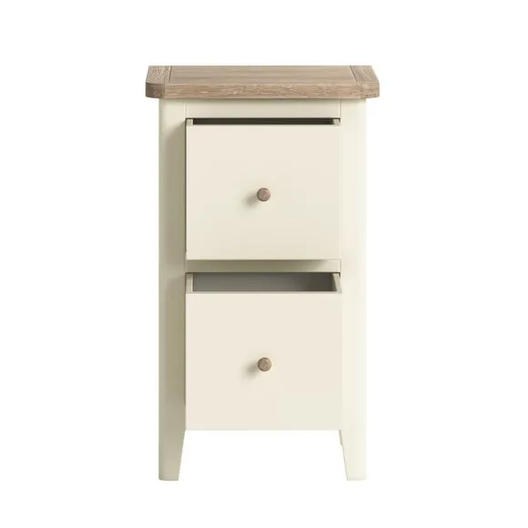 Bromley II 2 Drawer Slim Bedside Table 2
