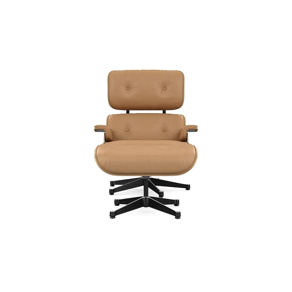 Vitra Eames Lounge Chair & Ottoman Santos Palisander Clas. L60 01 Caramel Polished Black Base 05 1