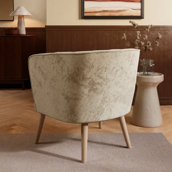 Cindi Button Back Luxe Chenille Tub Chair 2