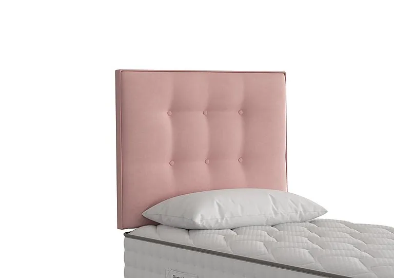 Coral Strutted Headboard - Single - Luxury Dusty Pink