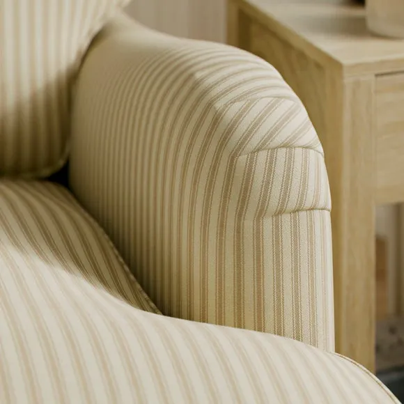 Beatrice II Rutland Stripe Fixed Loose Cover Snuggle Chair 4