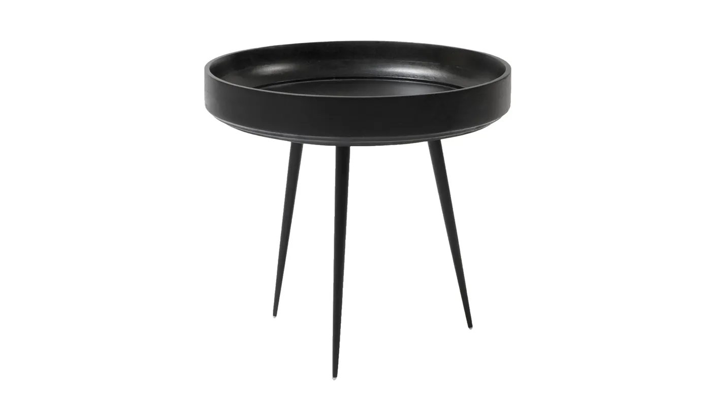 Mater Bowl Table Small Black Stained Mango Wood