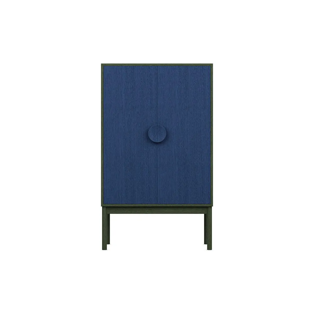Heal's Tinta Highboard Green Stain Frame Blue Stain Doors 1