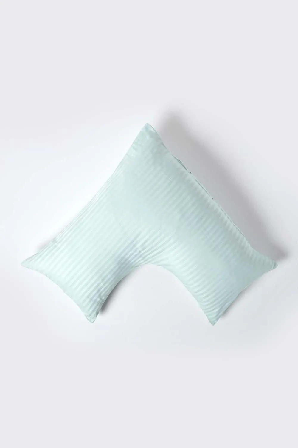 Homescapes Egyptian Cotton Super Soft V Shaped Pillowcase 330 TC in Aqua 1
