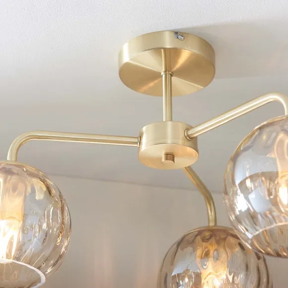 Vogue Arkoma 3 Light Semi Flush Ceiling Light 4