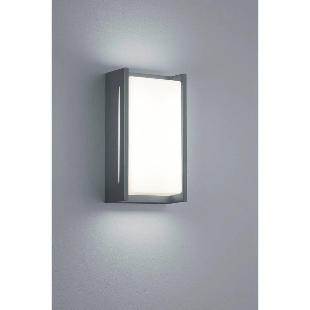 Netlighting Indus Modern 2 Light Outdoor Modern Wall Lamp Anthracite 3000K IP54 in Black 2