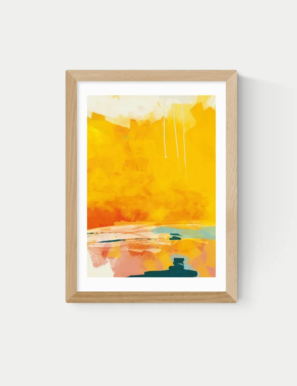 East End Prints Paysage Jaune Framed Art Natural