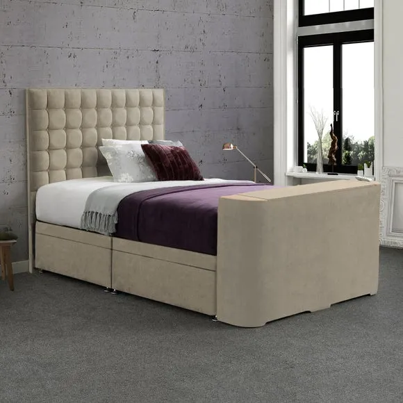 Sweet Dreams Gaia Geometric Side Lift Ottoman TV Bed 2