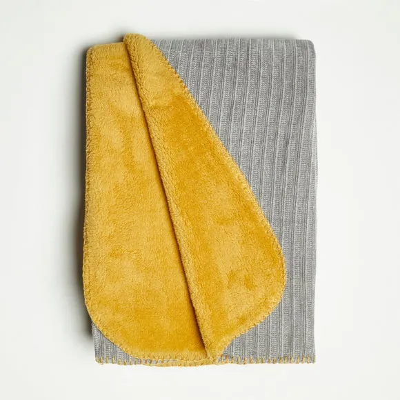 Chenille Stripe Reversible 130cm x 180cm Throw Blanket 5