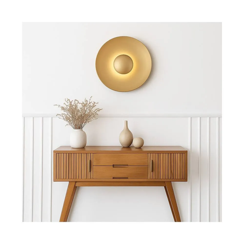 Netlighting Bolton Integrated LED Wall Lamp Gold 2170lm 3000K 6