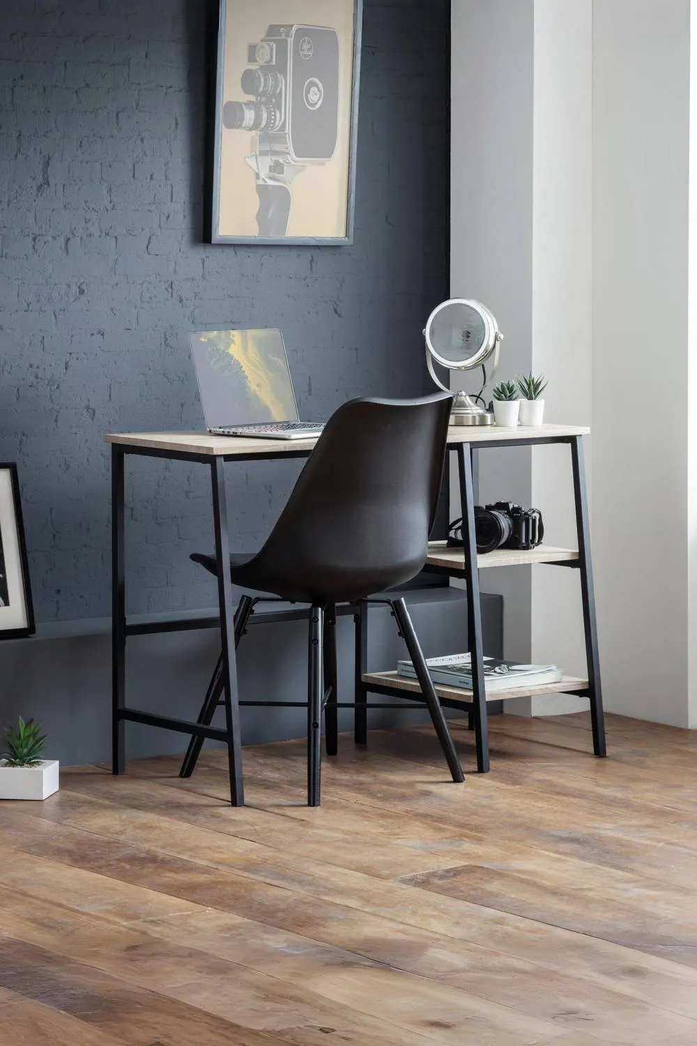 Julian Bowen Tribeca Desk with Shelves in Light Oak 2