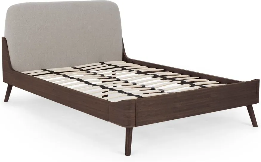 Ada Kingsize Bed, Dark Stain Oak