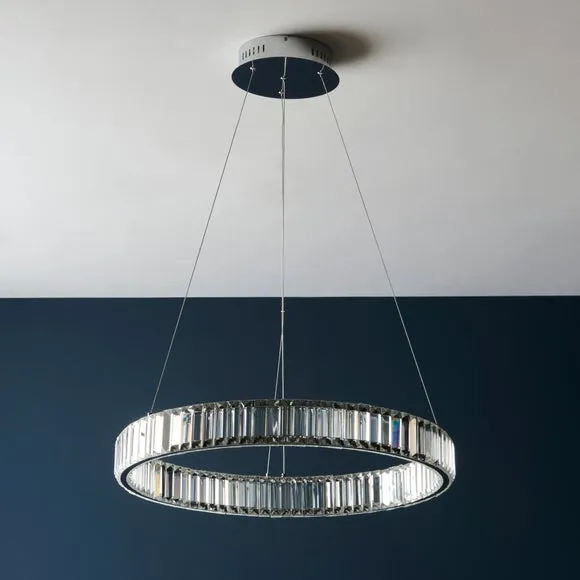 Vogue Katana Crystal Hoop LED Ceiling Light 2