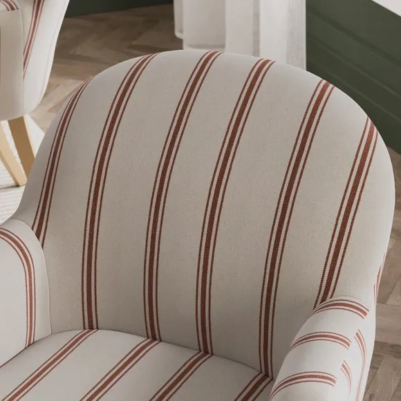 Petit Dining Chair, Folkstone Stripe 3