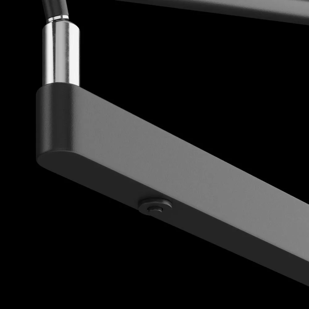 Netlighting Maytoni Fad Modern Dimmable Integrated LED Wall Lamp Black 3000K 5
