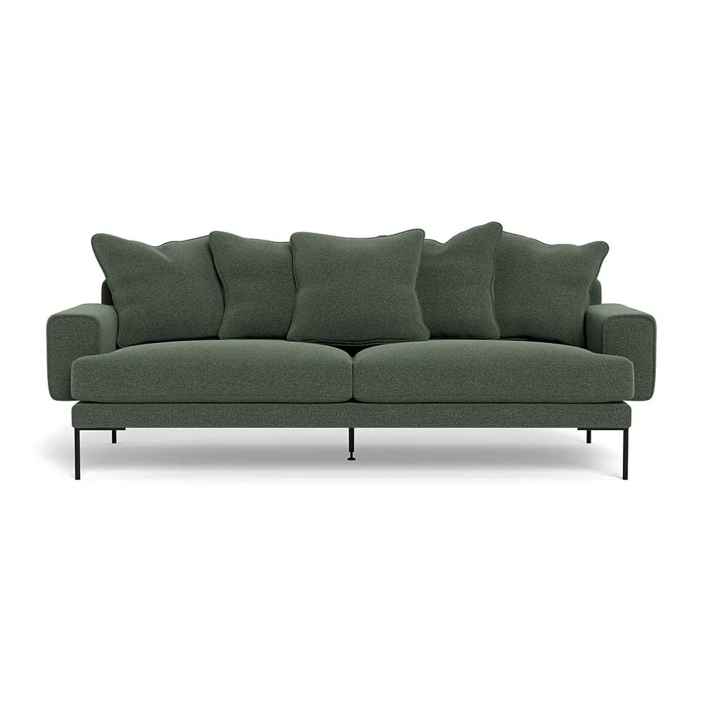 Heal's Torrington 4 Seater Sofa Boucle Fern Black Feet 1
