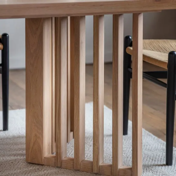 Loma 8 Seater Rectangular Dining Table, Oak 2