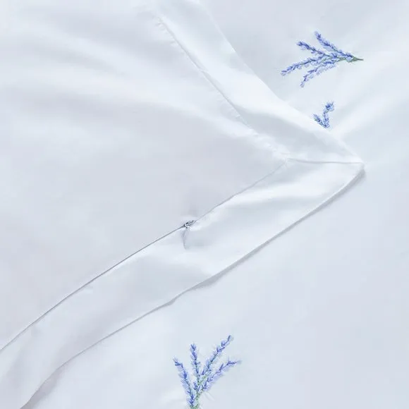 Dorma Ashmore Lavender 100% Cotton Duvet Cover and Pillowcase Set 2