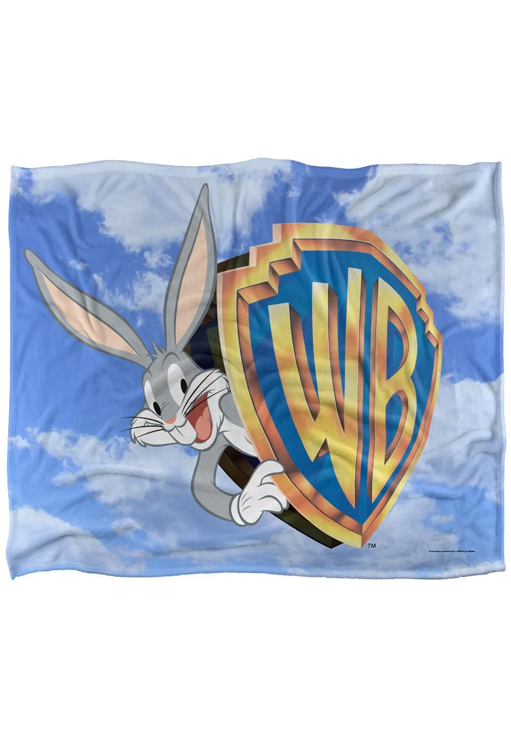 Warner Bros. Bugs Bunny Wb Vault Logo Silky Touch Super Soft Throw Blanket 152 X 127 cm in White