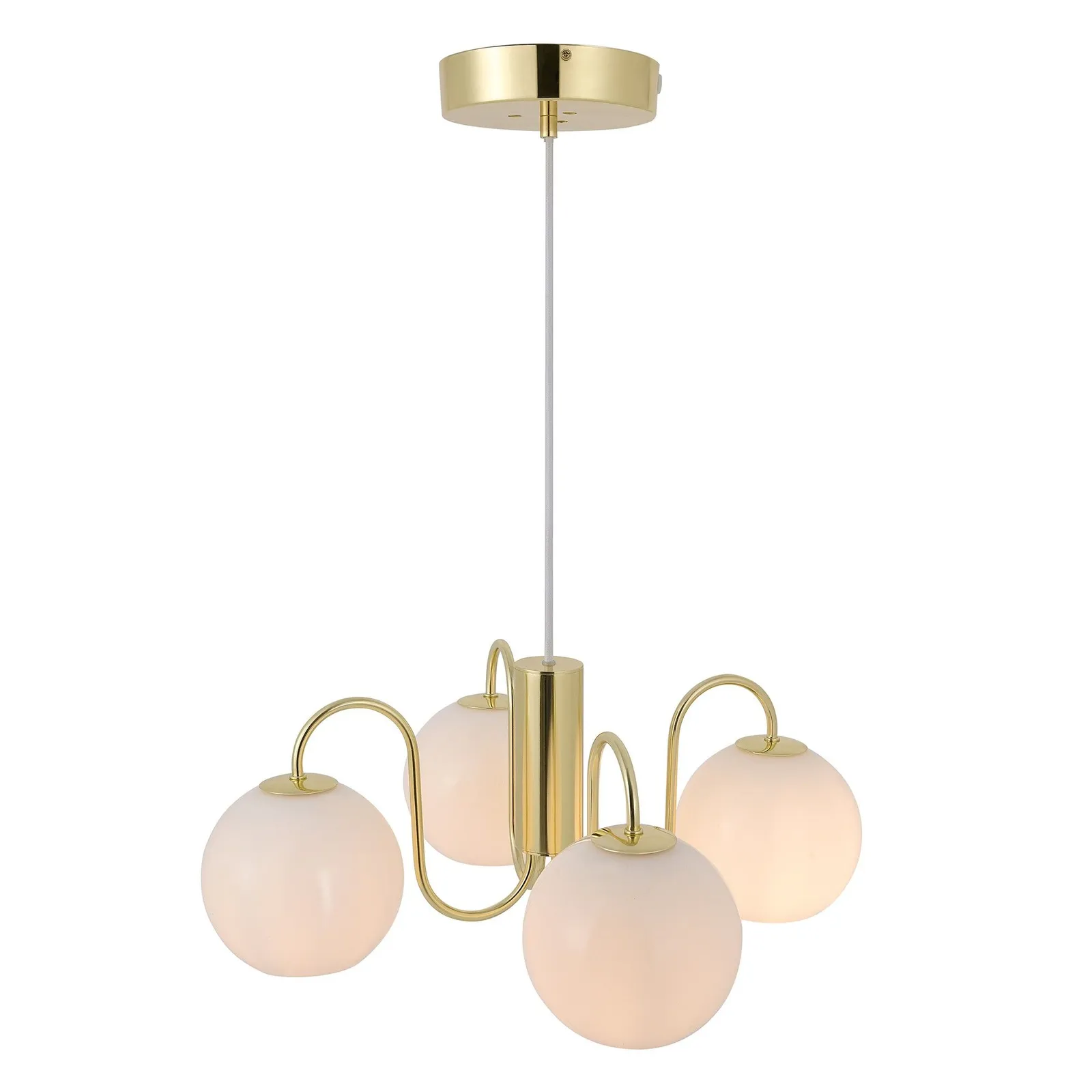 Nordlux Franca Pendant Light Brass Metal E14 Mains in Gold 3