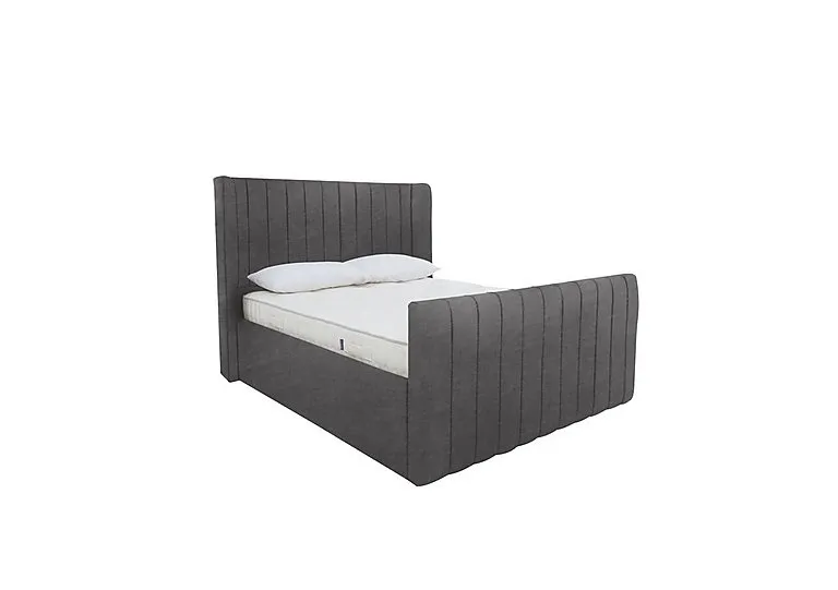 Eira High Foot End Ottoman Bed Frame - King Size - Savannah Coal