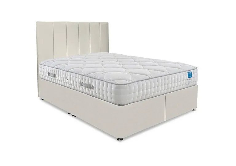 Memory Luxe Divan Set - Super King - Plush Ecru