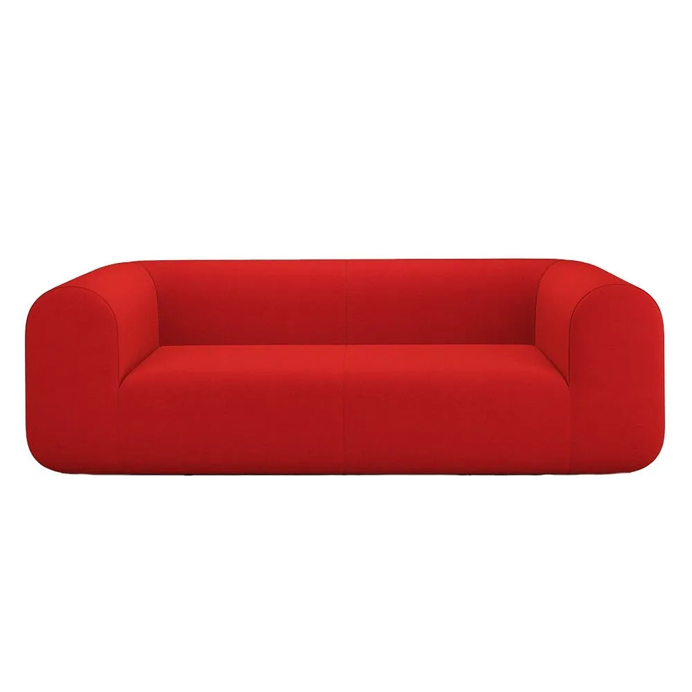 Tom Dixon Plump 2.5 Seater Sofa Config 1 Hero 0552 Black Legs 2