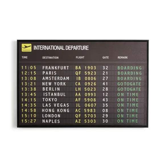Departures Framed Canvas 3