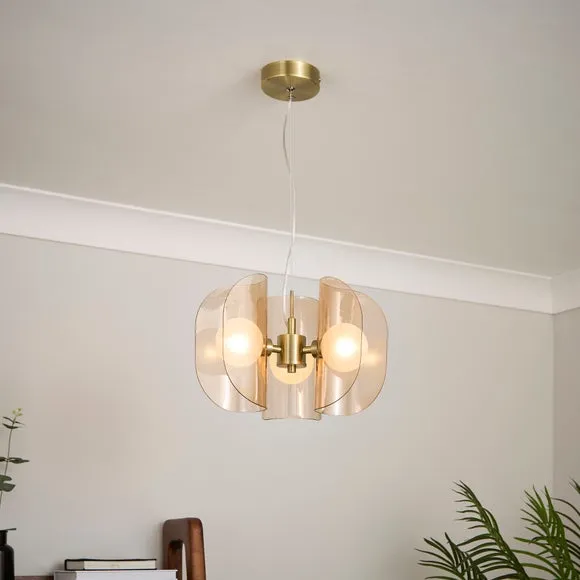 Curve 3 Light Adjustable Pendant Light