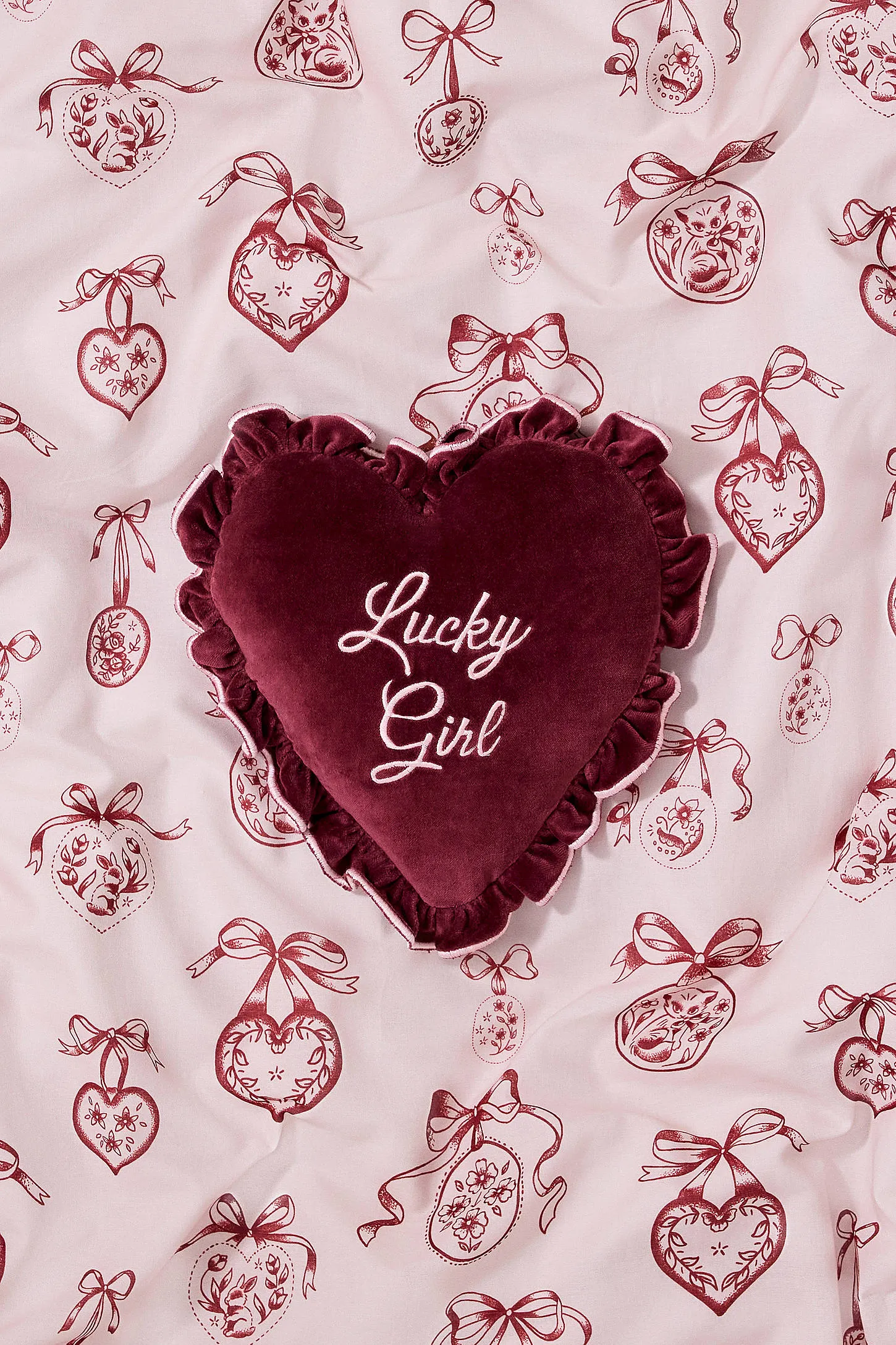 Lucky Girl Heart Mini Cushion ALL
