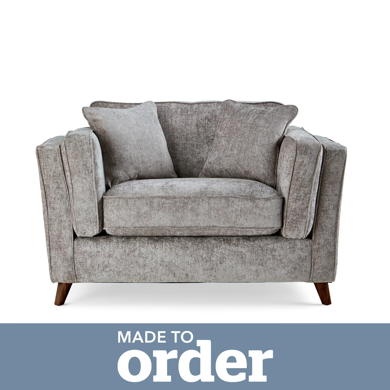 Arabella Snuggle Chair Luxury Chenille Grey
