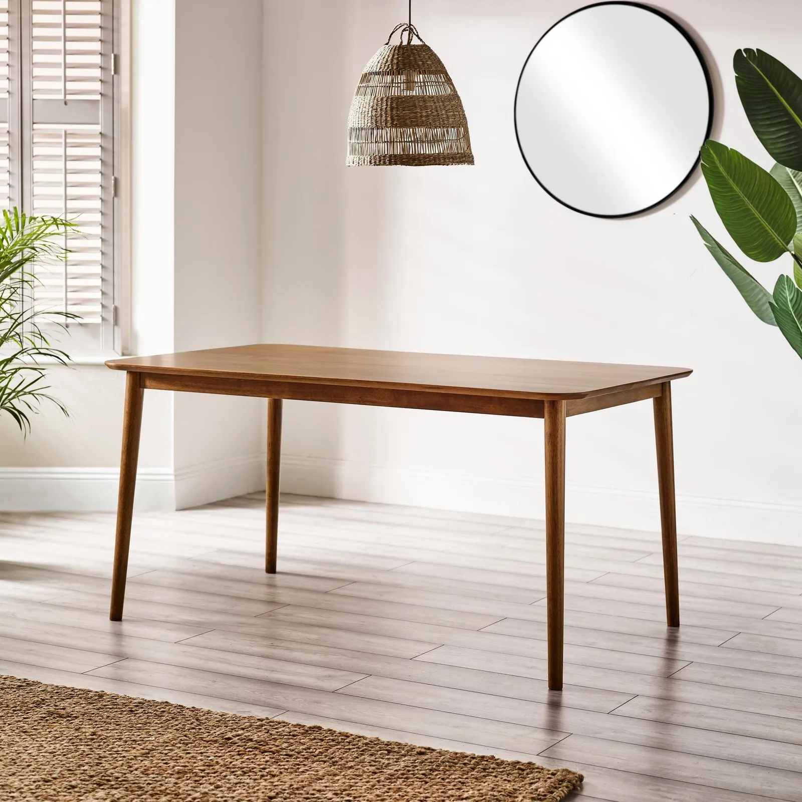 FurnitureboxUK Lynton Large Wooden Dining Table & 6 Dining Chairs in Walnut 3