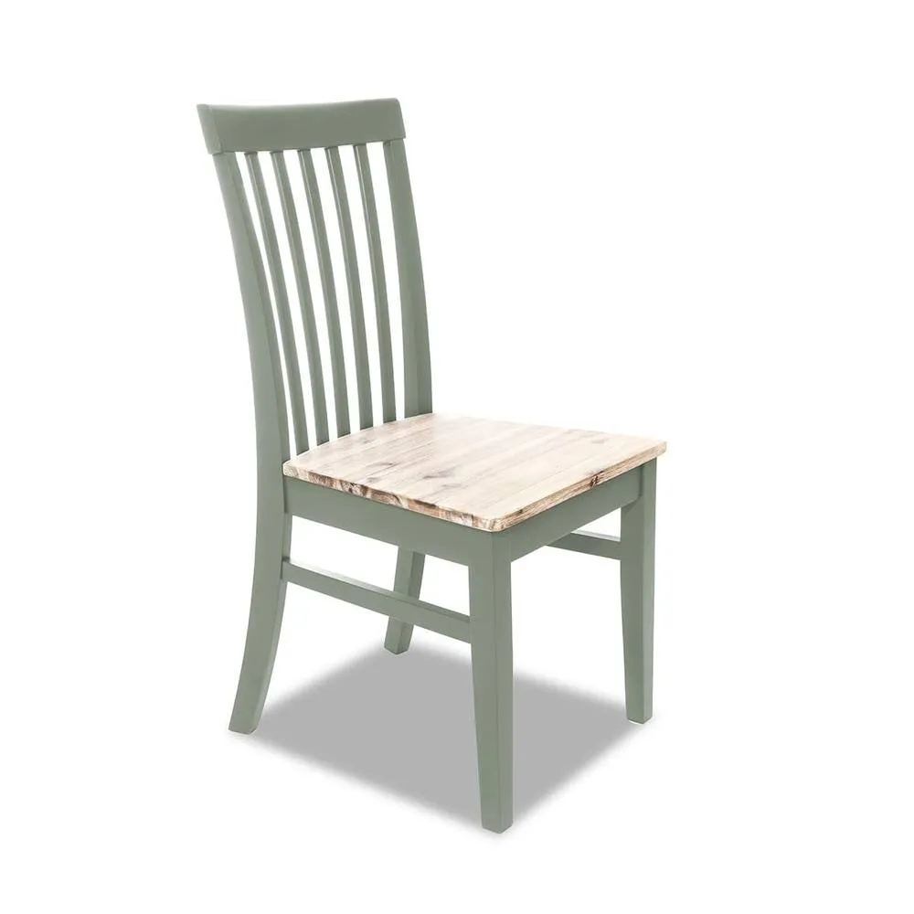 Statement Furniture Florence Highback Wooden Seat Chair in Light Green 5