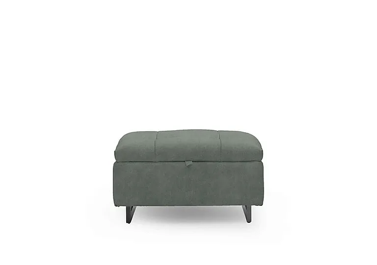 Gisella Fabric Storage Footstool - Dexter Fern