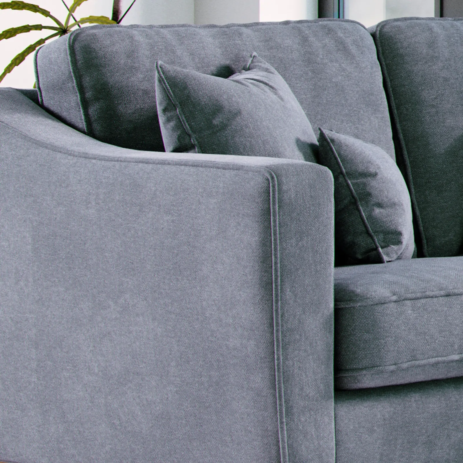 The Great Sofa Company Jackson Chenille Sofa Bed in Grey 4