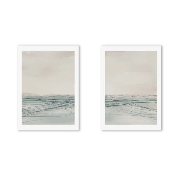 East End Prints Set of 2 Still Sea Prints 2