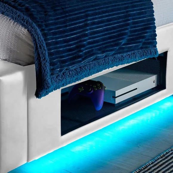 XR Living Ava TV Bed with LED Lights and TV Mount 4