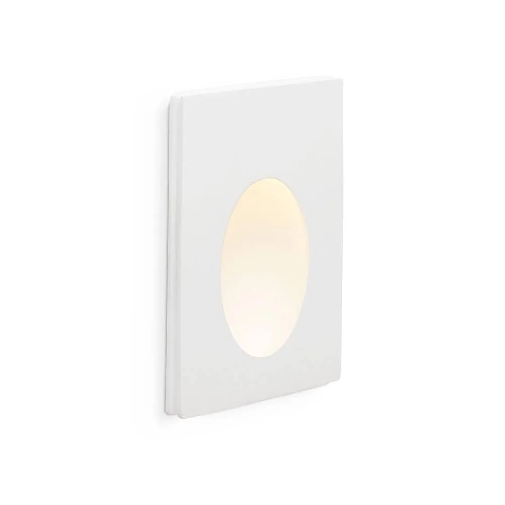 Netlighting Plas LED 1 Light Indoor Recessed Wall Light White Plaster