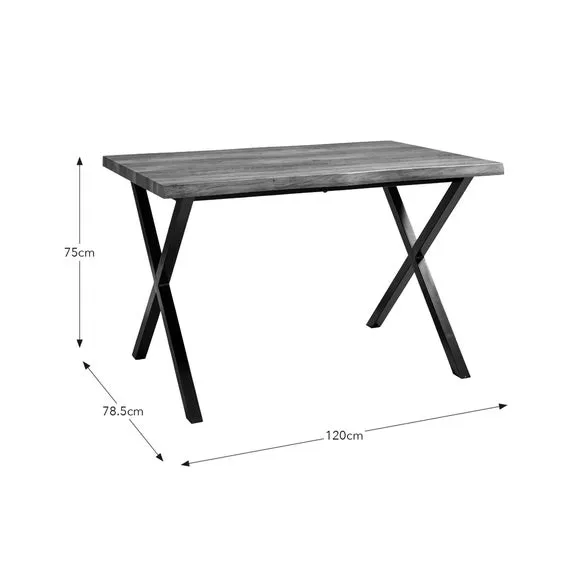 Ezra 4 Seater Rectangular Compact Dining Table, 120cm 5