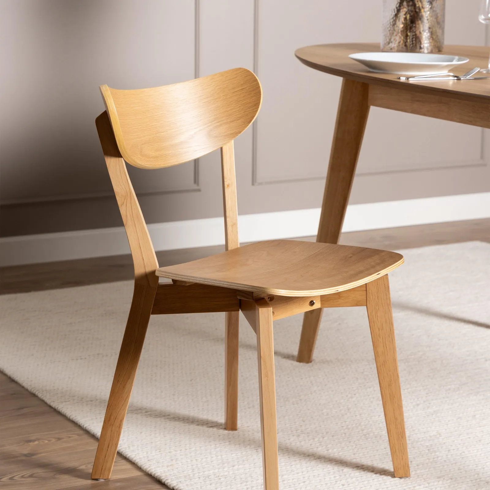 Furniture To Go Roxby Dining Chairs in Oak in Light Oak 5
