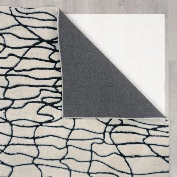 Faron Abstract Faux Fur Luxe Rug 3