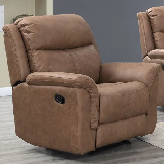 Proxima Fabric Lounge Chaise Armchair In Dark Taupe