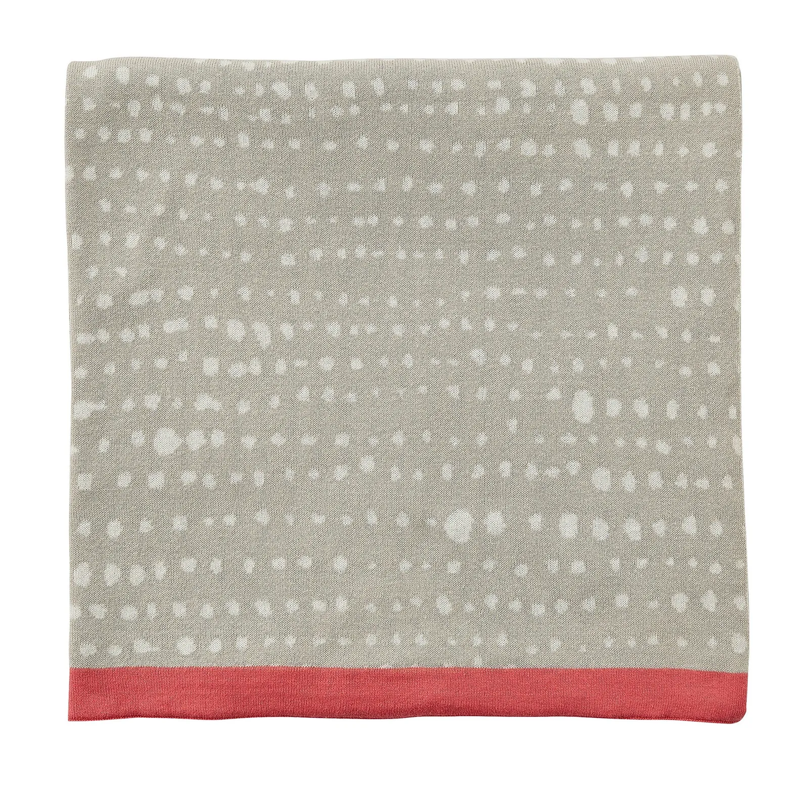 Clarissa Hulse Ginkgo Patchwork Soft Pink and Linen Patterned Throw Grey/White/Pink