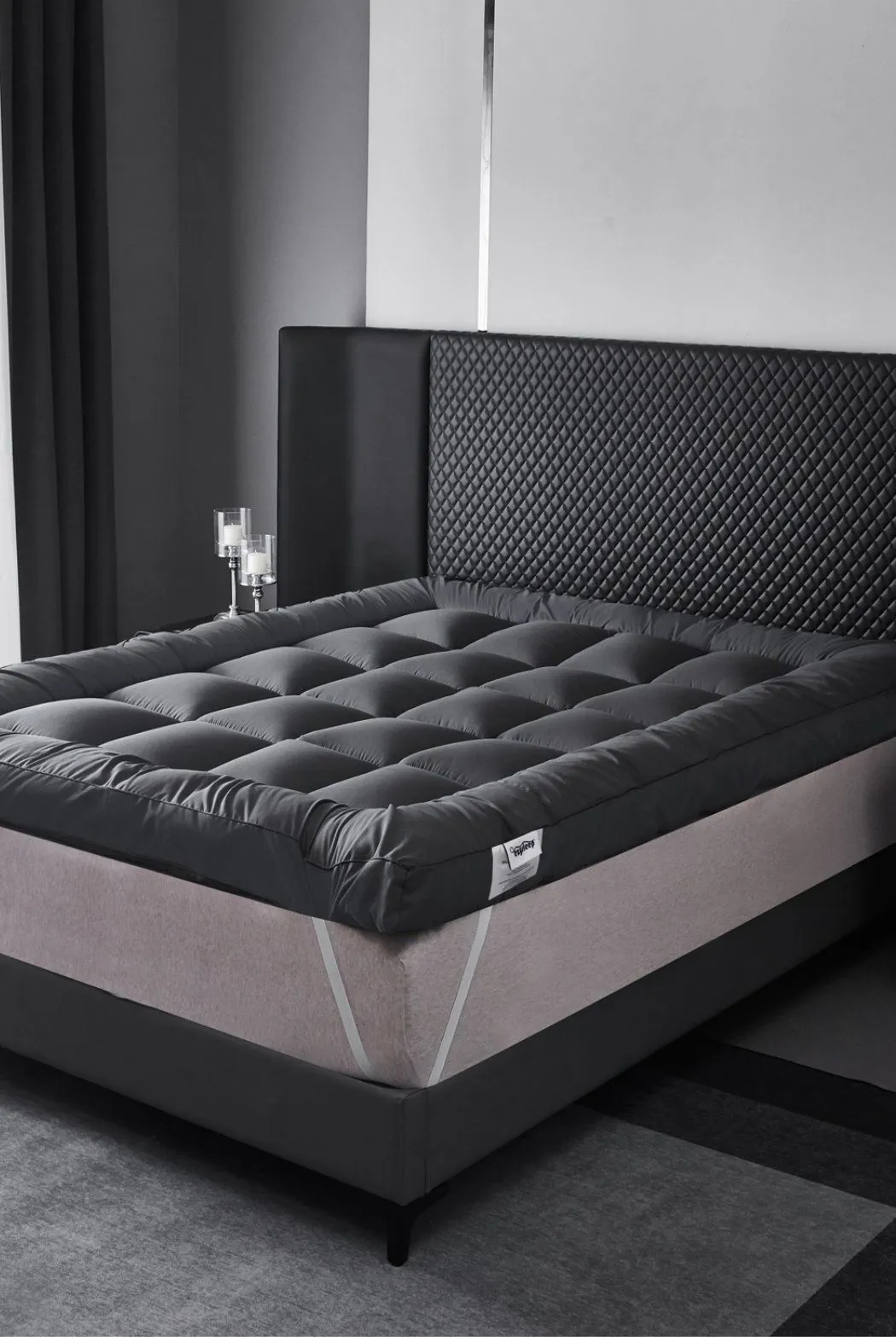 Ezysleep Grey 4 Inch Thick Super Soft Mattress Topper